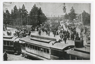 Bendigo - Phoenix steam motor on two trailers
