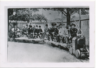 Electric railway demonstrated at Gold Jubilee Exhibition Bendigo 1901