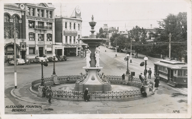 Postcard, Valentine & Sons Publishing Co, Valentines Series Postcard, No 6 of the Alexandra Fountain, Bendigo