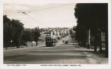 "Looking down Mitchel St Bendigo Vic"