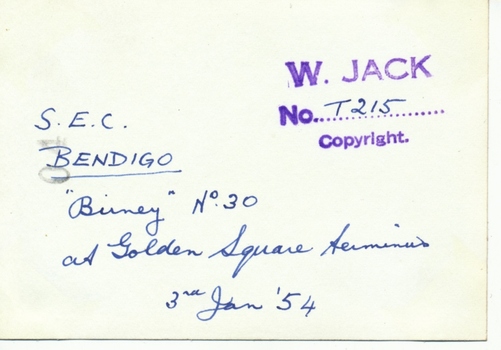 SECV Bendigo Birney No. 30 at Golden Square - rear