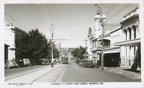 "Looking S.E Down View Street Bendigo".