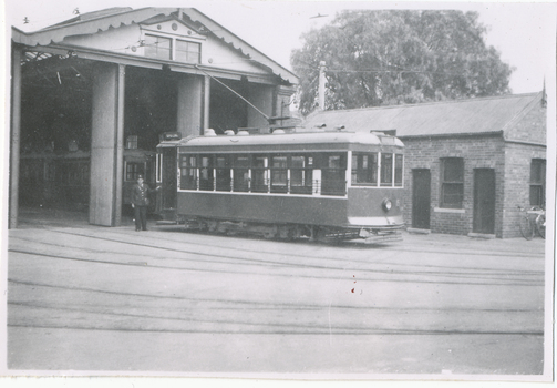 SECV Bendigo Birney No. 15 outside the depot 