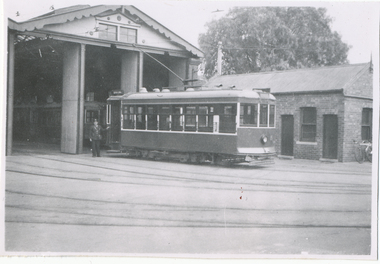 SECV Bendigo Birney No. 15 outside the depot 