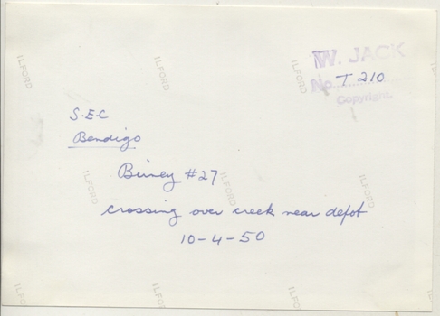 SECV  Bendigo Birney No. 27 crossing the bridge - rear