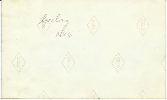 SECV Geelong No. 4 at the Chilwell terminus with note on the rear.
