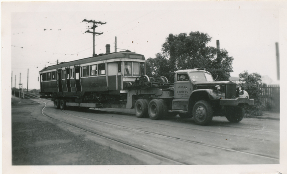 SECV Geelong - MMTB 37 leaving Preston Workshops for Geelong