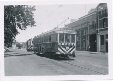 SECV Geelong trams 35 & 5 in Corio Terrace.