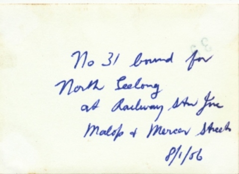 SECV Geelong 31 at Malop and Mercer Sts. - rear of print