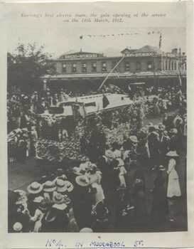SECV Geelong - illustration of Geelong 4 as first official tram