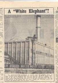 Newspaper, The Courier Ballarat, "A White Elephant?", 23/04/1962 12:00:00 AM