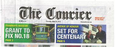 Newspaper, The Courier Ballarat, "Grant to fix No. 18" and "Grant keeps restoration project on track", 12/06/2014 12:00:00 AM