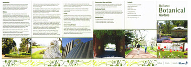 Pamphlet, City of Ballarat, "Ballarat Botanical Gardens", 2014