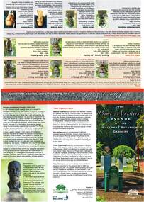 Pamphlet, City of Ballarat and  Friends of the Botanical Gardens, "The Prime Ministers Avenue at the Ballarat Botanical Gardens", 2014
