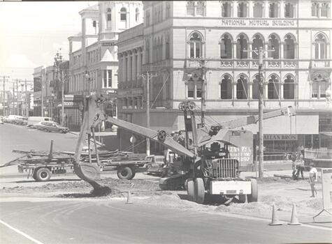 track removal at the corner of Sturt and Lydiard Sts
