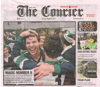 Newspaper, The Courier Ballarat, "Tram Plan", 9/08/2014 12:00:00 AM