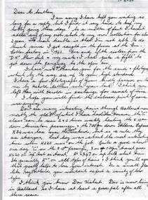 Document - Letter/s, Wal Jack, Wal Jack to John Southern