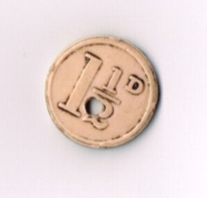 Functional object - Fare Token/s, Electric Supply Co. of Vic (ESCo), 1913