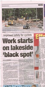 Newspaper, The Courier Ballarat, "Work starts on lakeside black spot", 3/12/2014 12:00:00 AM