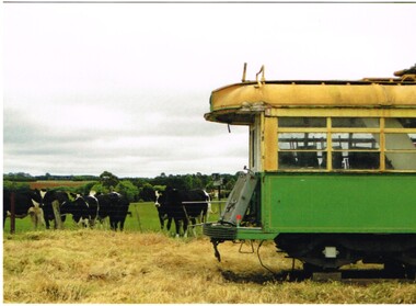 Postcard, Ballarat Tramway Museum (BTM), former Melbourne tram at Bungaree, 2014