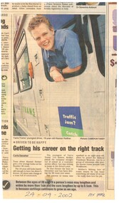 Newspaper, MX newspaper Melbourne, "Getting his career on the right track", 24/04/2002 12:00:00 AM