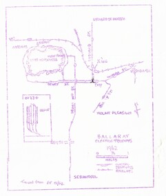 Map, Ballarat and Bendigo tram systems, 1962 and 1965
