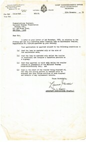 Document - Letter/s, Victoria Police, 25/11/1975 12:00:00 AM