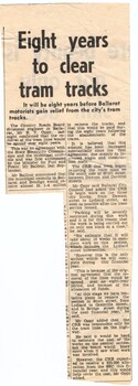 "Eight years to clear tram tracks" - part cutting