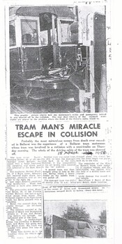 "Tram Man's Miracle Escape in Collision"