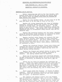 Document - Instruction, Melbourne and Metropolitan Tramways Board (MMTB), "Line Breakers GE and EE type - Electrical Mechanic's Procedure", May. 1970