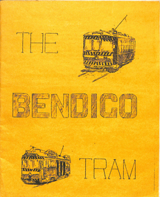 Book, Written by A. Weston and typed by Geoff Clark, "The Bendigo Tram", 1971