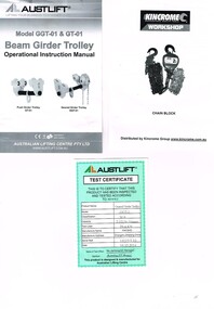 Document - Manual, Kingcrome and  Austlift, "Kingcrome Workshop chain block", 2015