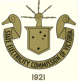 Document - Adhesive label - SEC logo, Bendigo Tramways, c2010