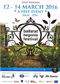 Programme, Begonia Festival, Begonia Festival program, Feb. 2016