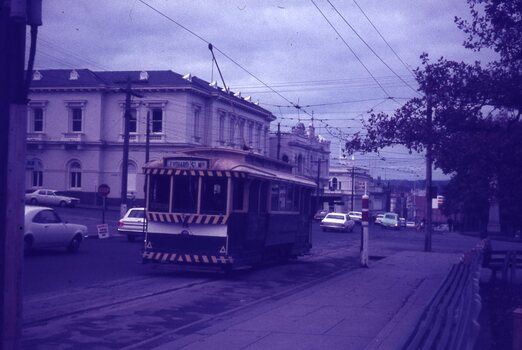 trams at the intersection of Sturt and Lydiard St - City terminus