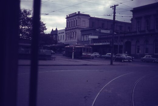 trams at the intersection of Sturt and Lydiard St - City terminus
