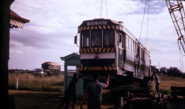 Ballarat No. 34 being unloaded at the  AETM site