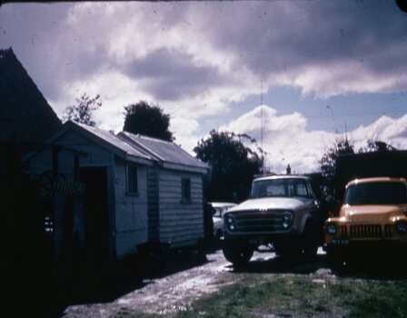 the two SEC transportable road sheds and two trucks 