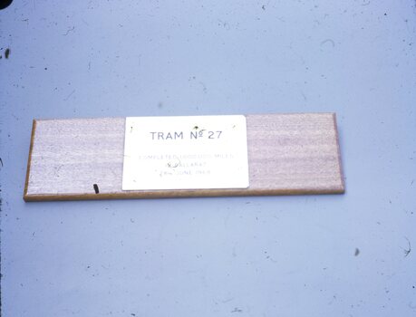 27 plaque for one million miles