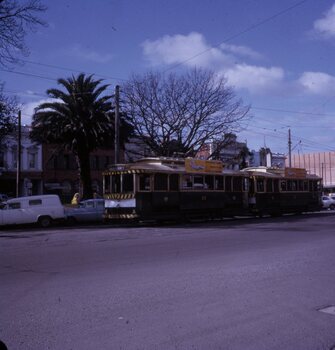 City loop and two parked trams.