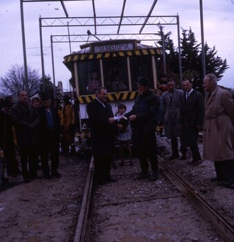 shed being built at Victory Park for tram 18