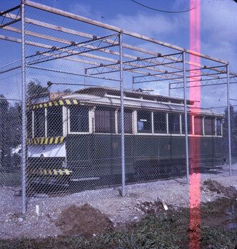 shed being built at Victory Park for tram 18