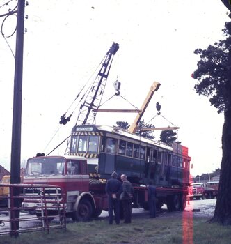 Loading Ballarat 37 for Sydney tram museum.