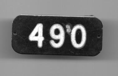 Badge - Employee number, Melbourne and Metropolitan Tramways Board (MMTB), 1970's