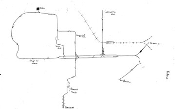 Map, Ballarat and Bendigo tram systems, 1960's or 1970's