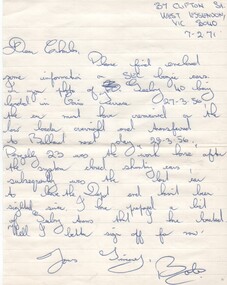 Document - letter and list, Bob Lilburn, "Scrapped Geelong Cars and "SEC Geelong Bogie Cars", Feb. 1971