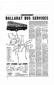 Poster, Transport Regulation Board, Ballarat Bus Services", Aug. 1971