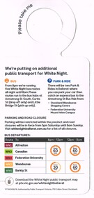 Pamphlet, Public Transport Corporation (PTC), "White Night Ballarat", Feb. 2017