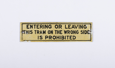 Warning Sign - Entering or leaving 