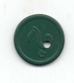 Functional object - Fare Token/s, Electric Supply Co. of Vic (ESCo), 1913